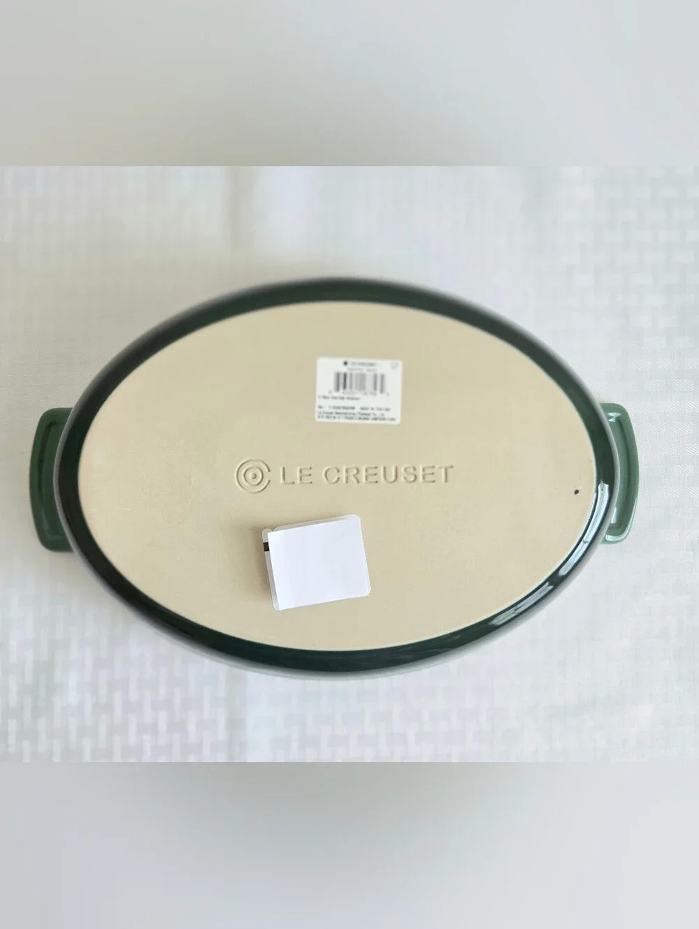 Le Creuset 28cm Oval Baking Dish Artichaut Green Stoneware Second Choix